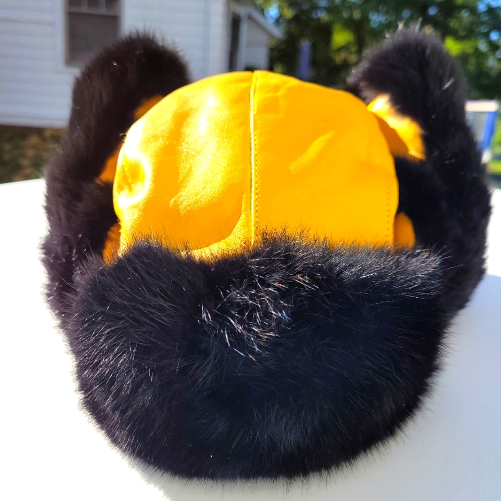 Lamb leather and Rabbit hat